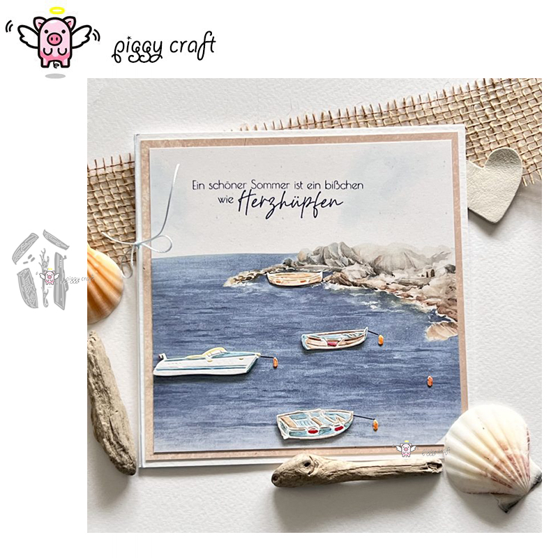 Fishing Boat Trailer - Piggy artesanato corte de metal dados