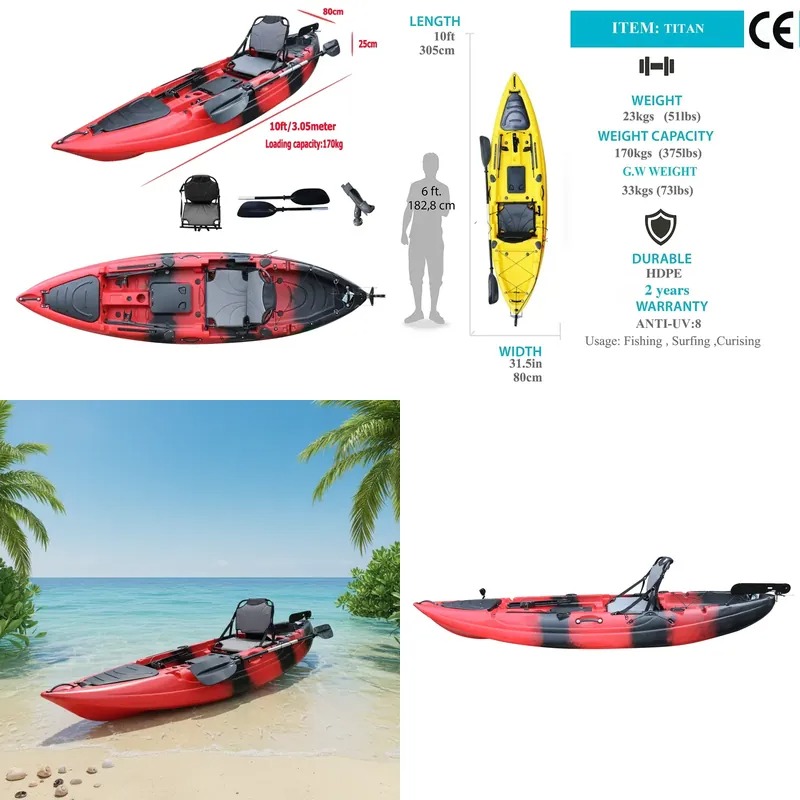 Fishing Boat Paddle - Caiaque de Pesca Individual de 10