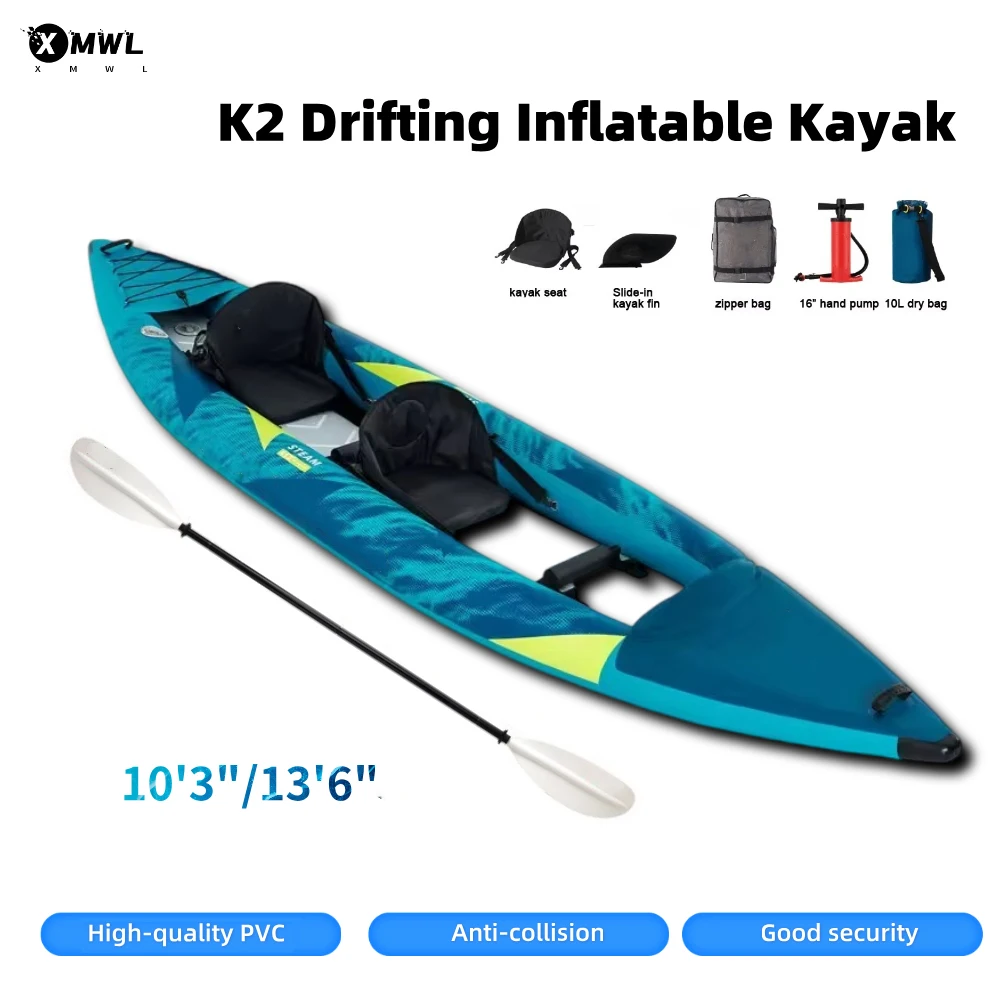 Canoa Caiaque Inflável para 1- - Fishing Boat Paddle avaliação e preço